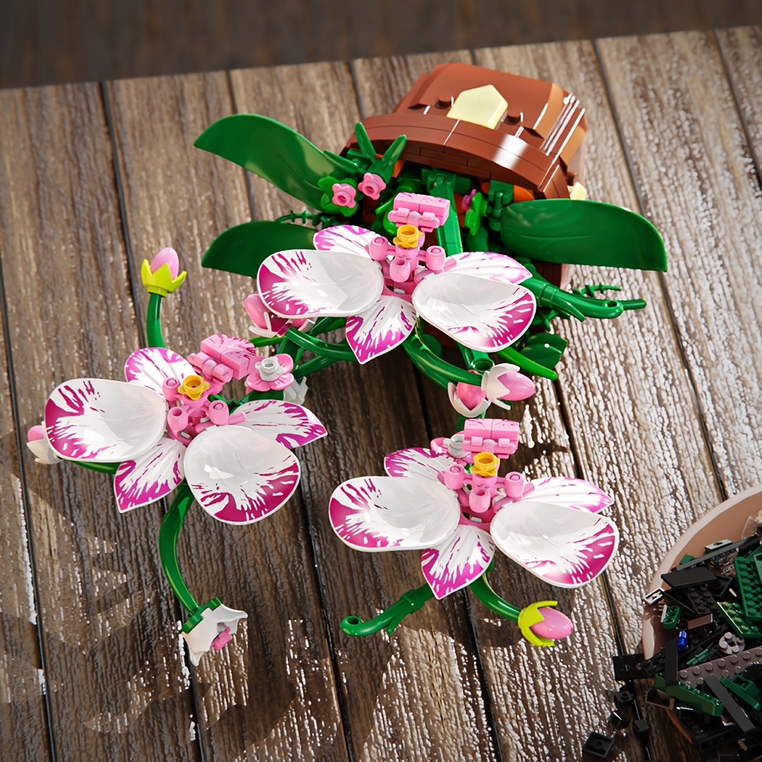 323pcs Orchid Building Blocks Flower Model Set